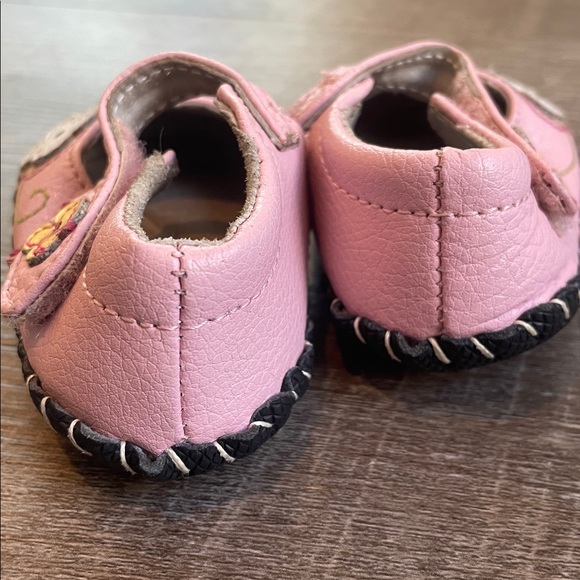 Pediped Abigail Mary Jane Leather Sole Baby 0-6 Months Pink - Picture 7 of 9